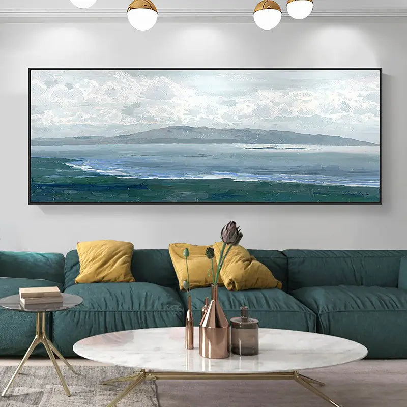 Abstract Ocean And Sky Canvas Art #OC064