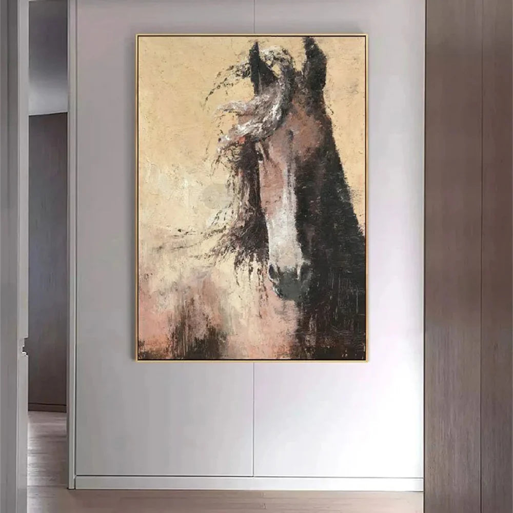 Abstract Animal Horse Canvas Art #DW053