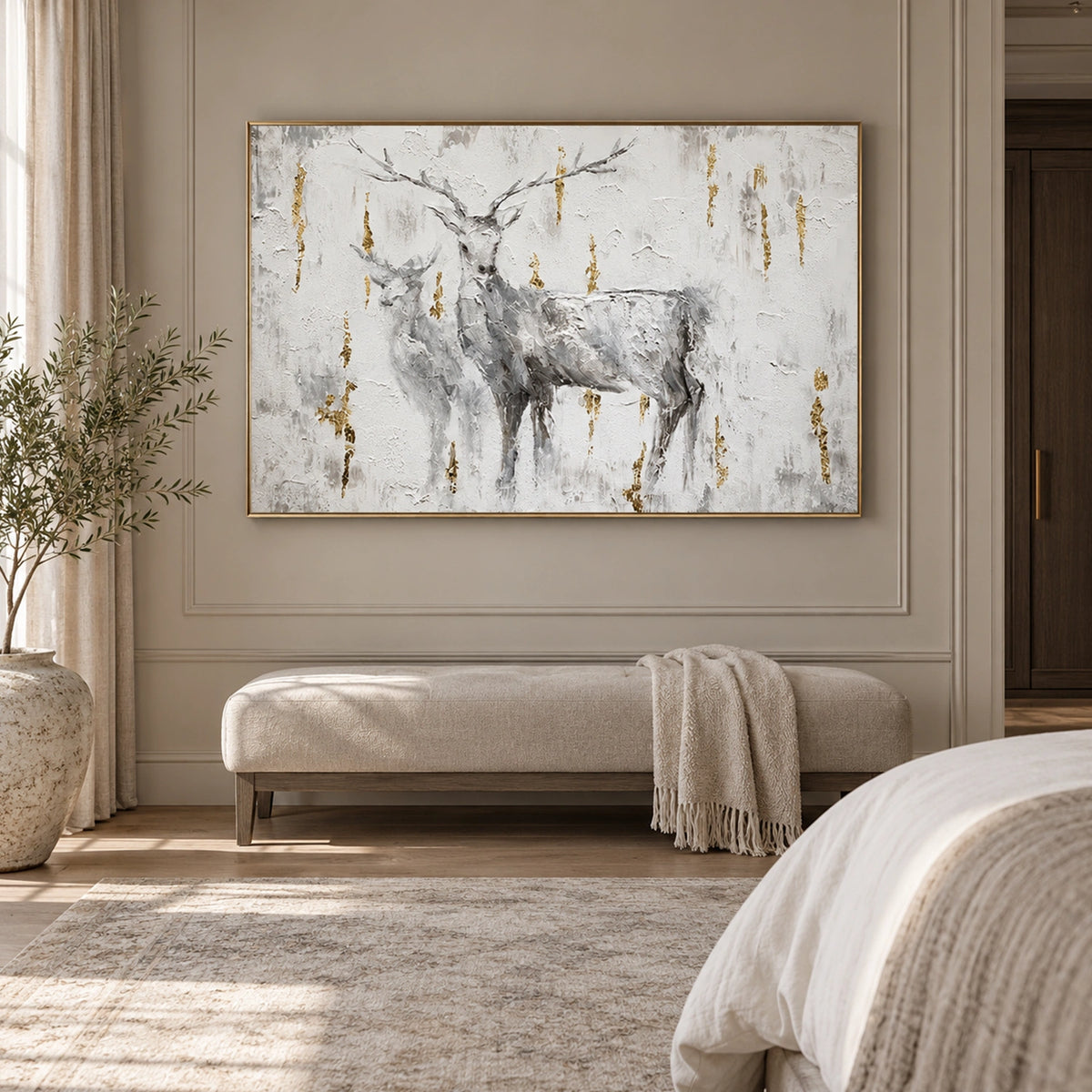 Abstract Animal Deer Canvas Art #DW171