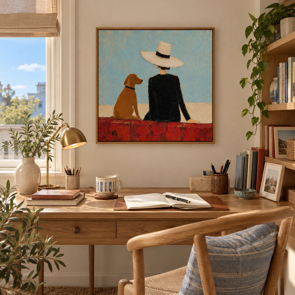 Abstract Portrait And Animal Wall Art #LA103