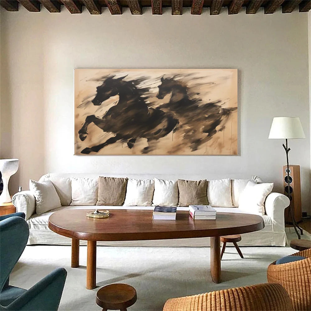 Abstract Animal Horse Canvas Art #DW052