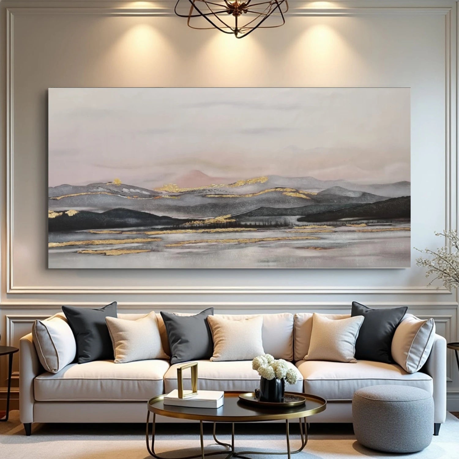Abstract Mountain Canvas Art #BT044