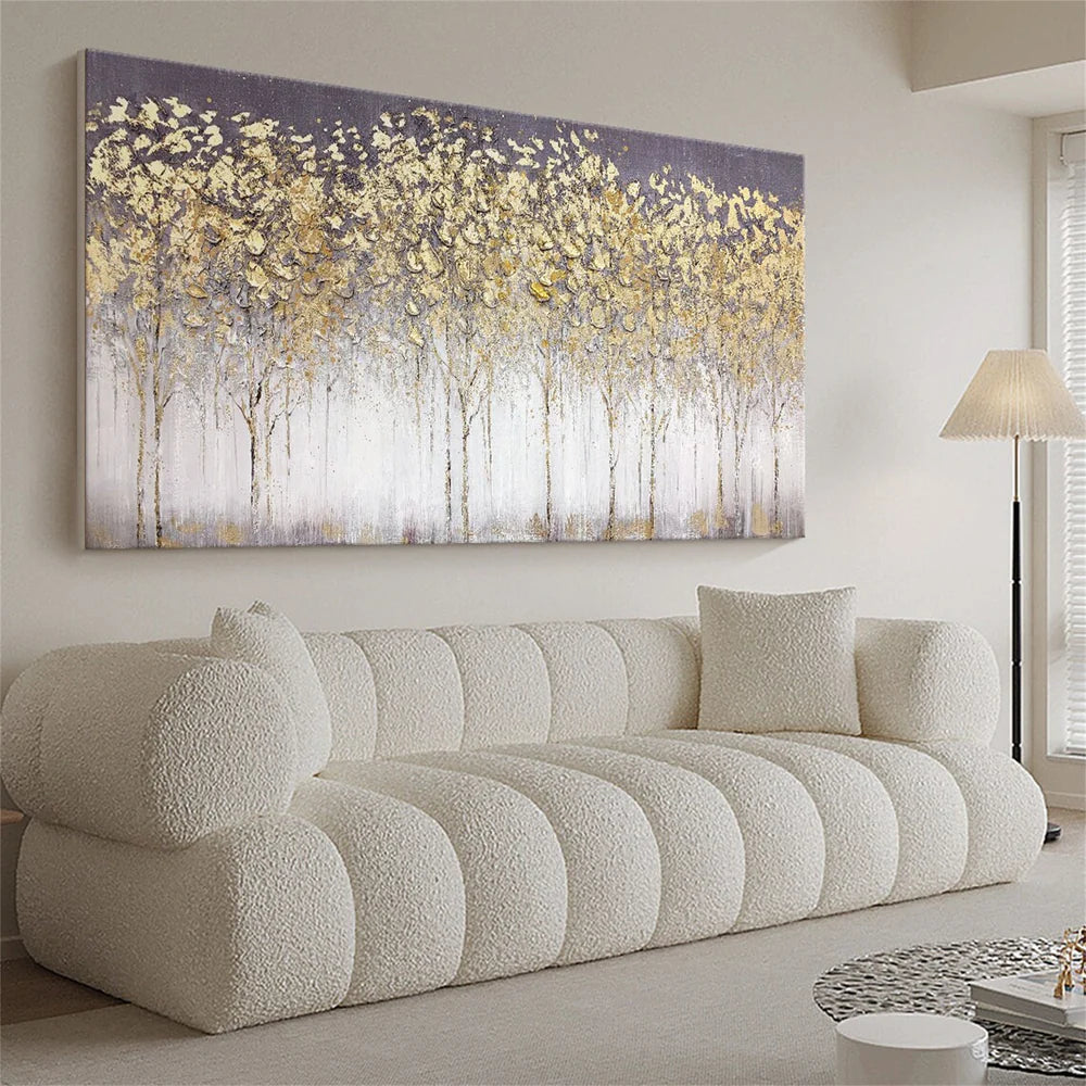 Abstract Flower And Tree Textured Canvas Art #MF031