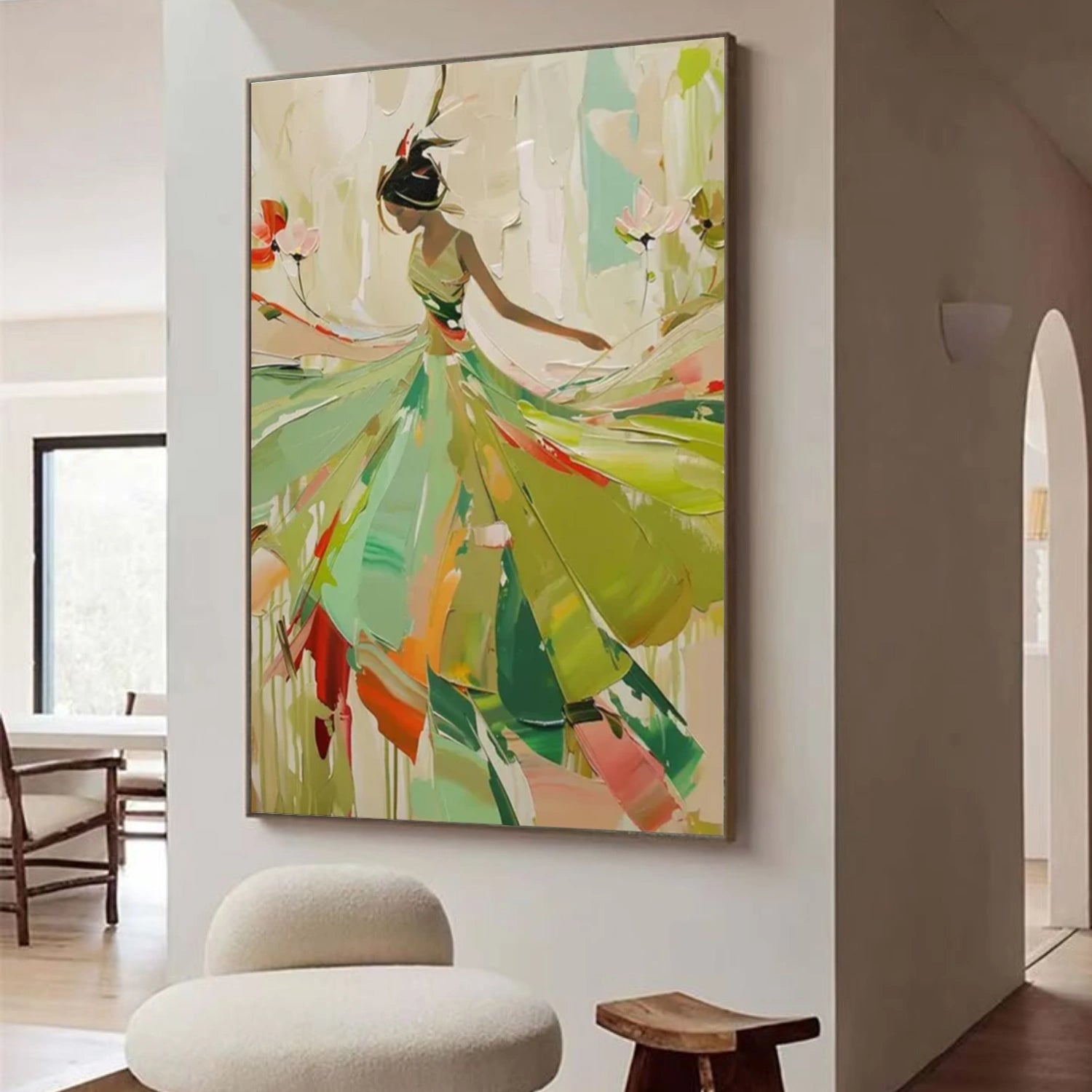 Abstract Portrait Textured Wall Art # LA037