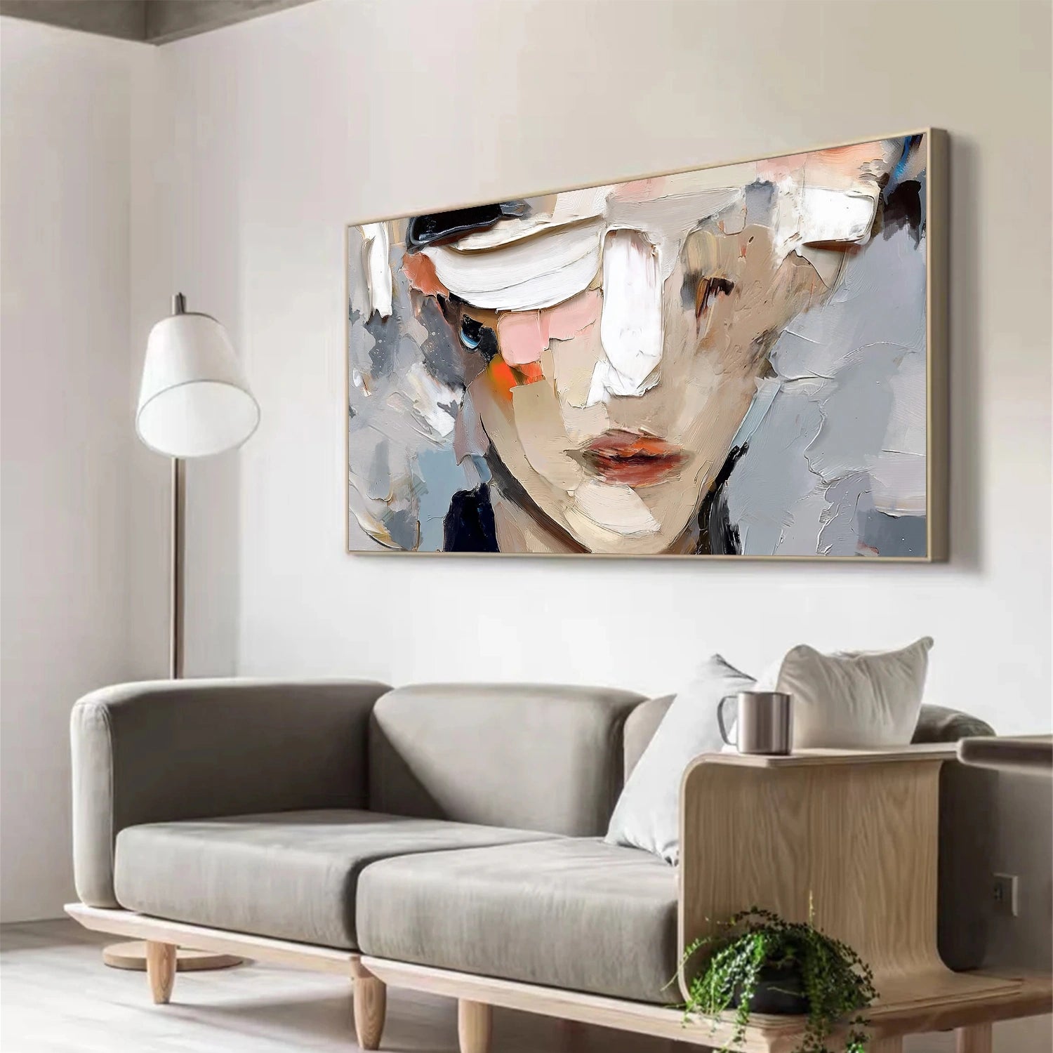 Abstract Portrait Textured Wall Art #LA073