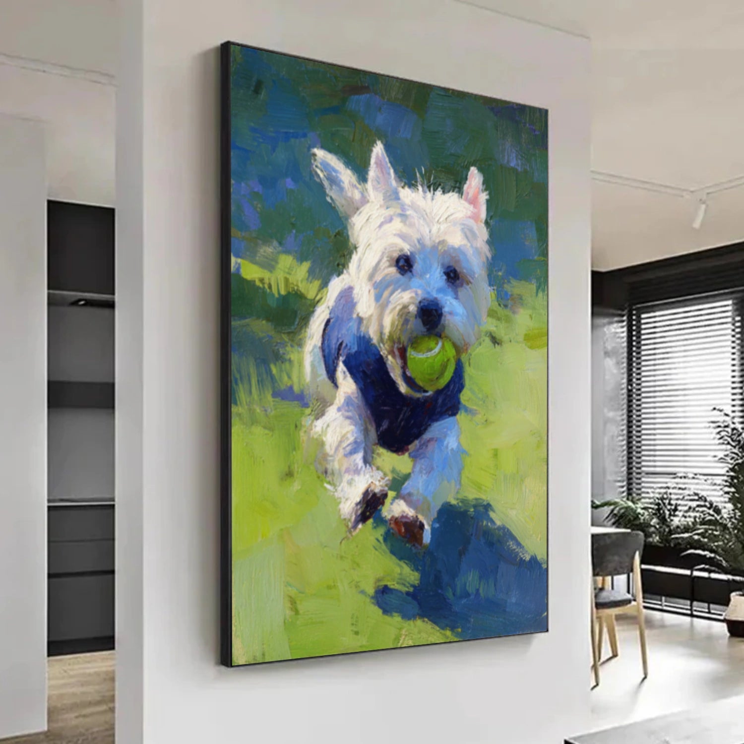 Abstract Animal Dog Canvas Art #DW128