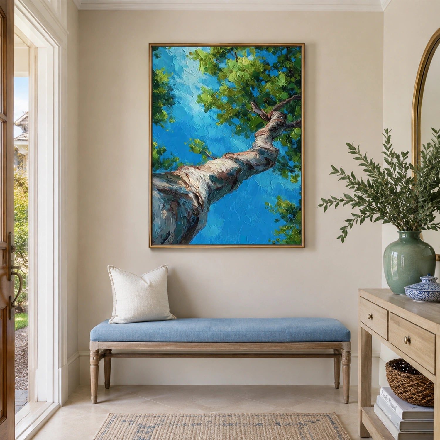 Abstract Flower And Tree Canvas Art #MF220