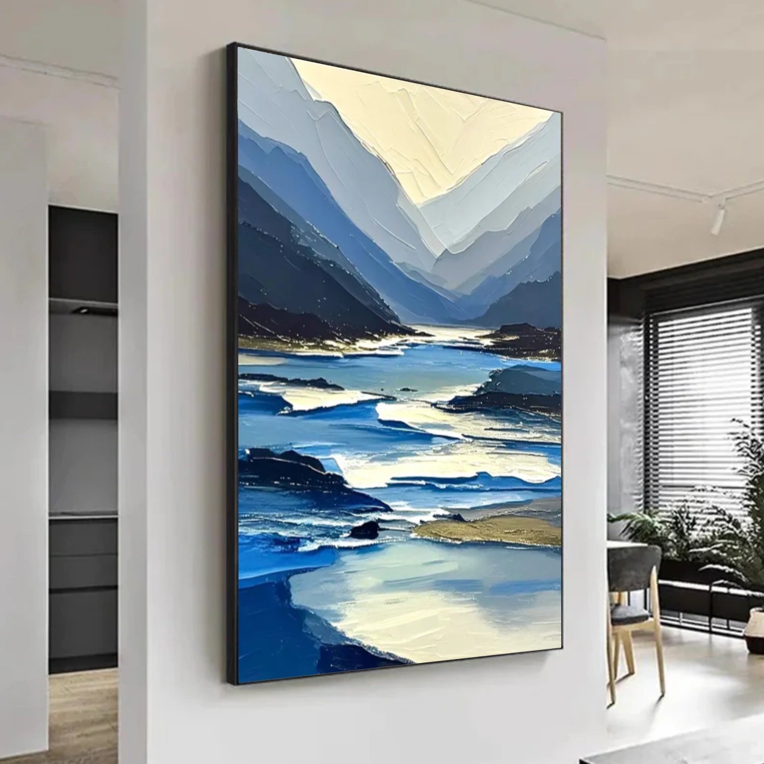 Abstract Mountain Textured Canvas Art #BT051