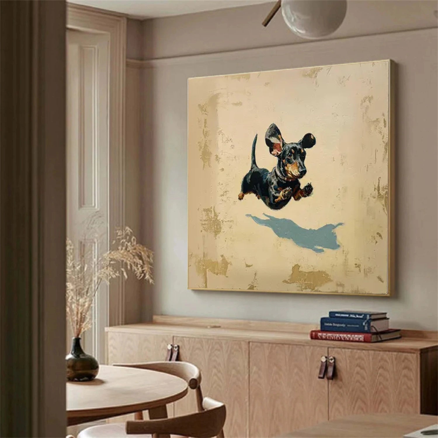 Abstract Animal Dog Canvas Art #DW102
