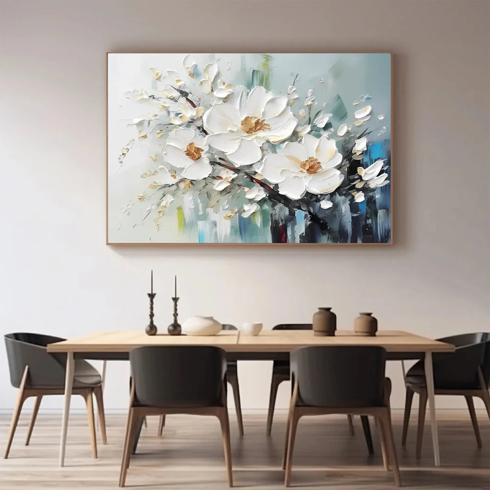 Abstract Flower And Tree Textured Canvas Art #MF062