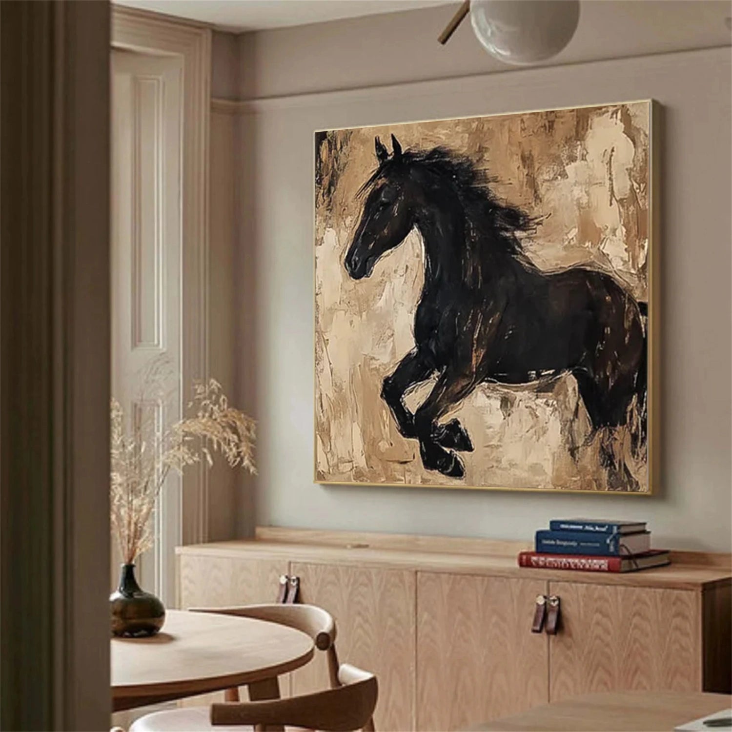 Abstract Animal Horse Canvas Art #DW094