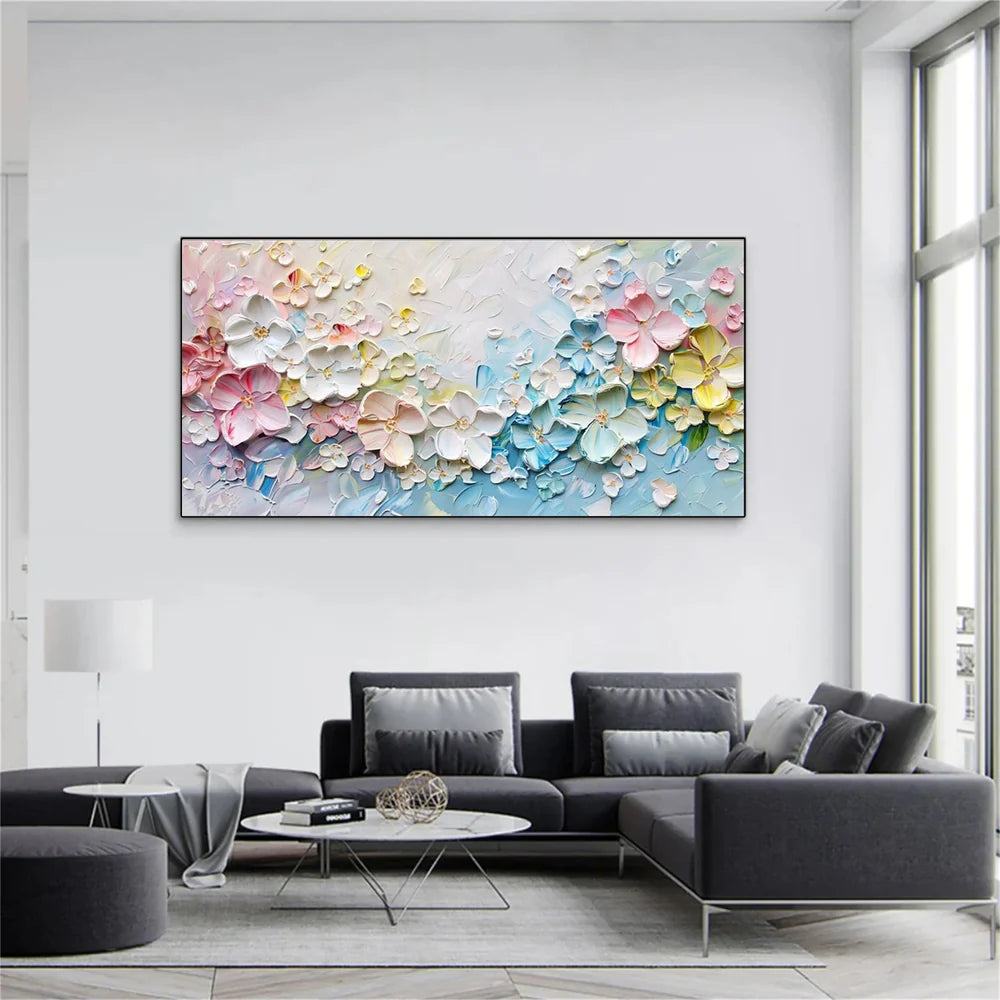Abstract Flower And Tree Textured Canvas Art #MF006