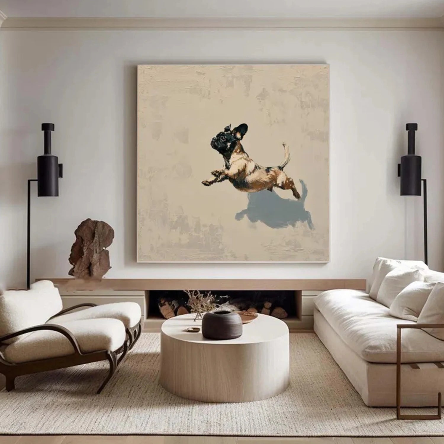 Abstract Animal Dog Canvas Art #DW103