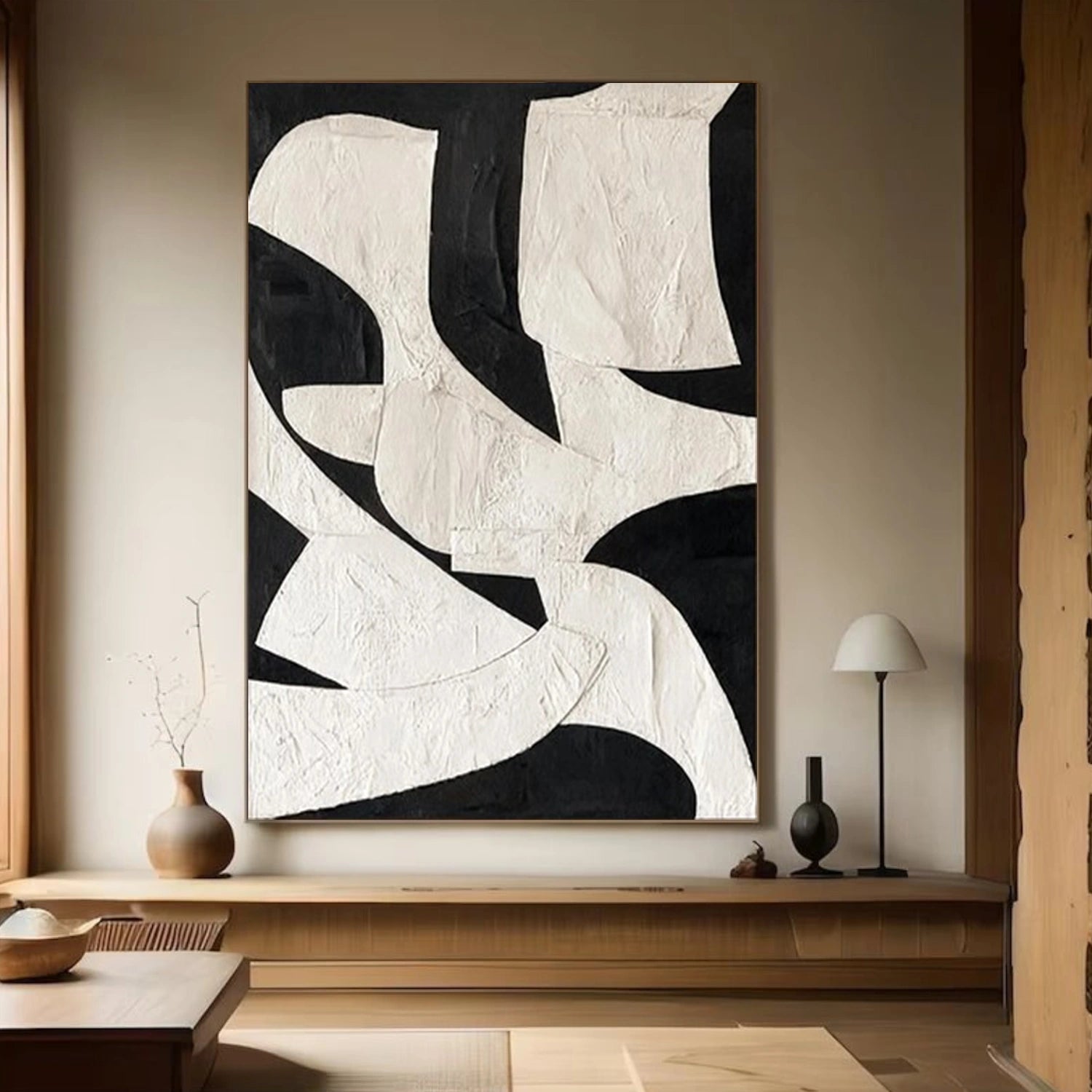 Black and White Wabi Sabi Wall Art #VS165