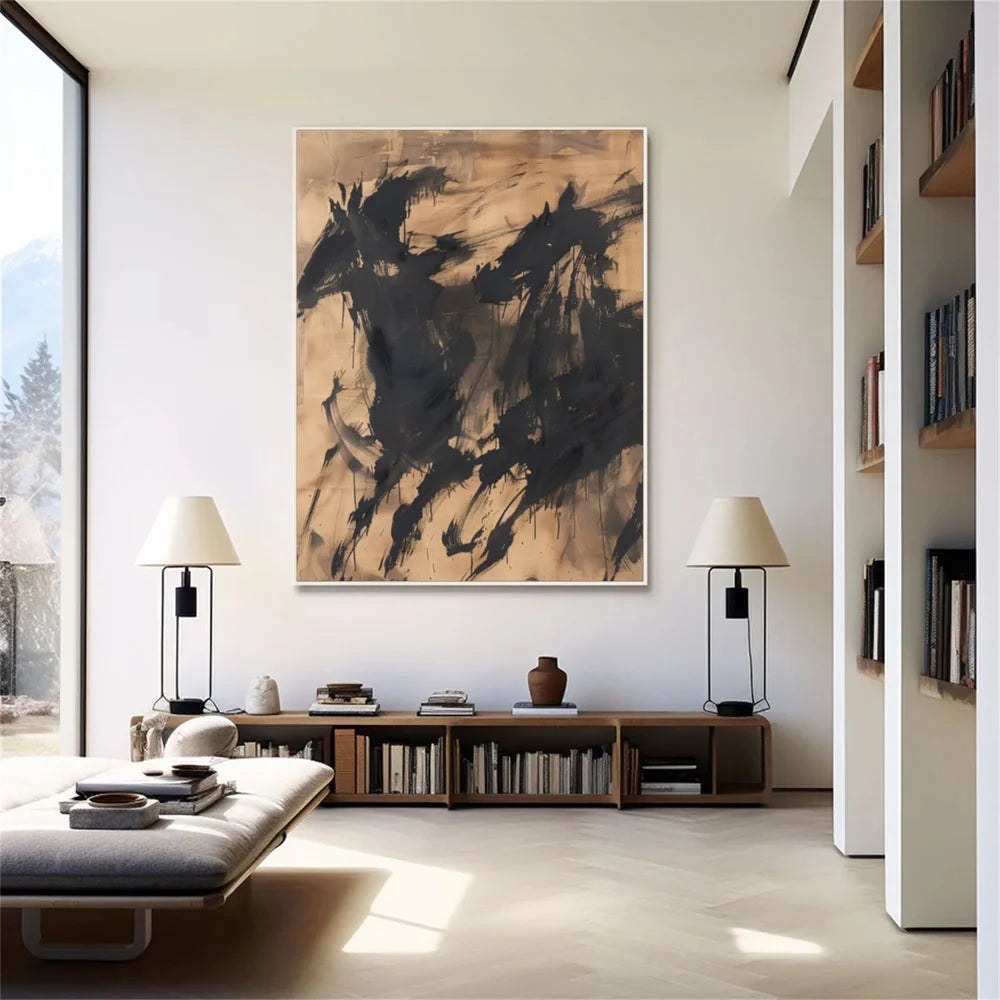 Abstract Animal Horse Canvas Art #DW050
