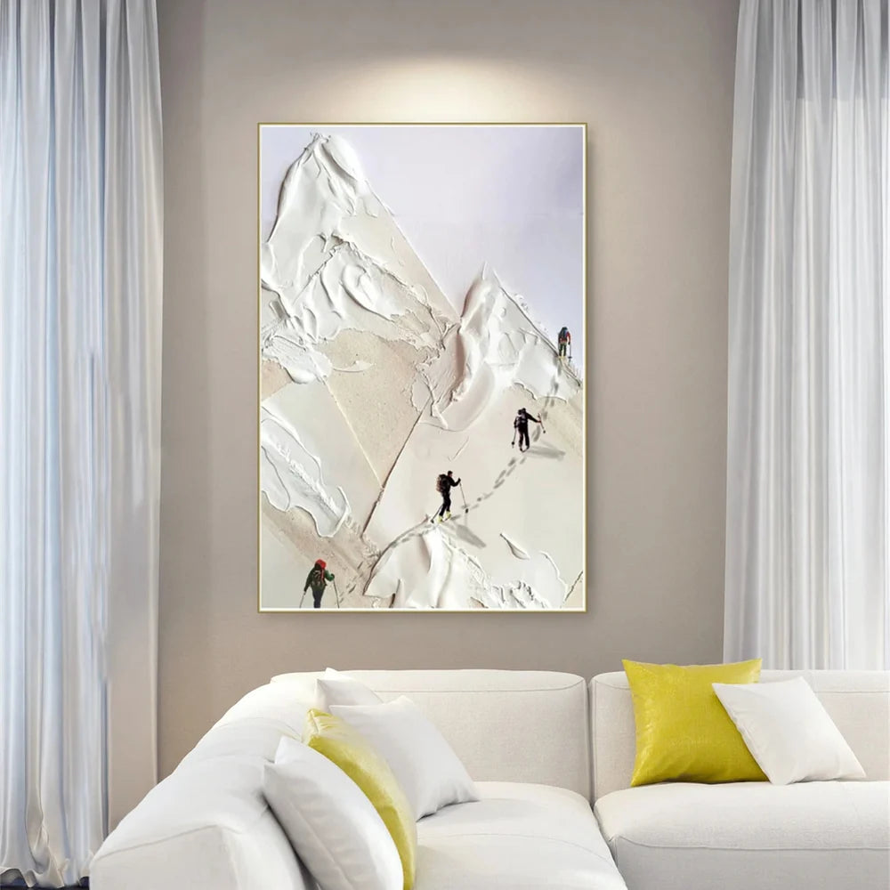 Climbing Sport Textured Canvas Painting #PB004