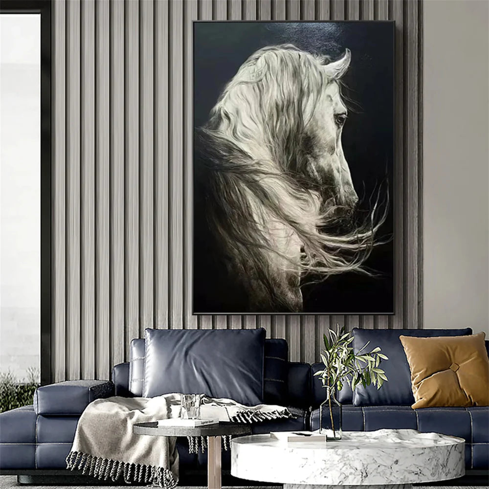 Abstract Animal Horse Canvas Art #DW005