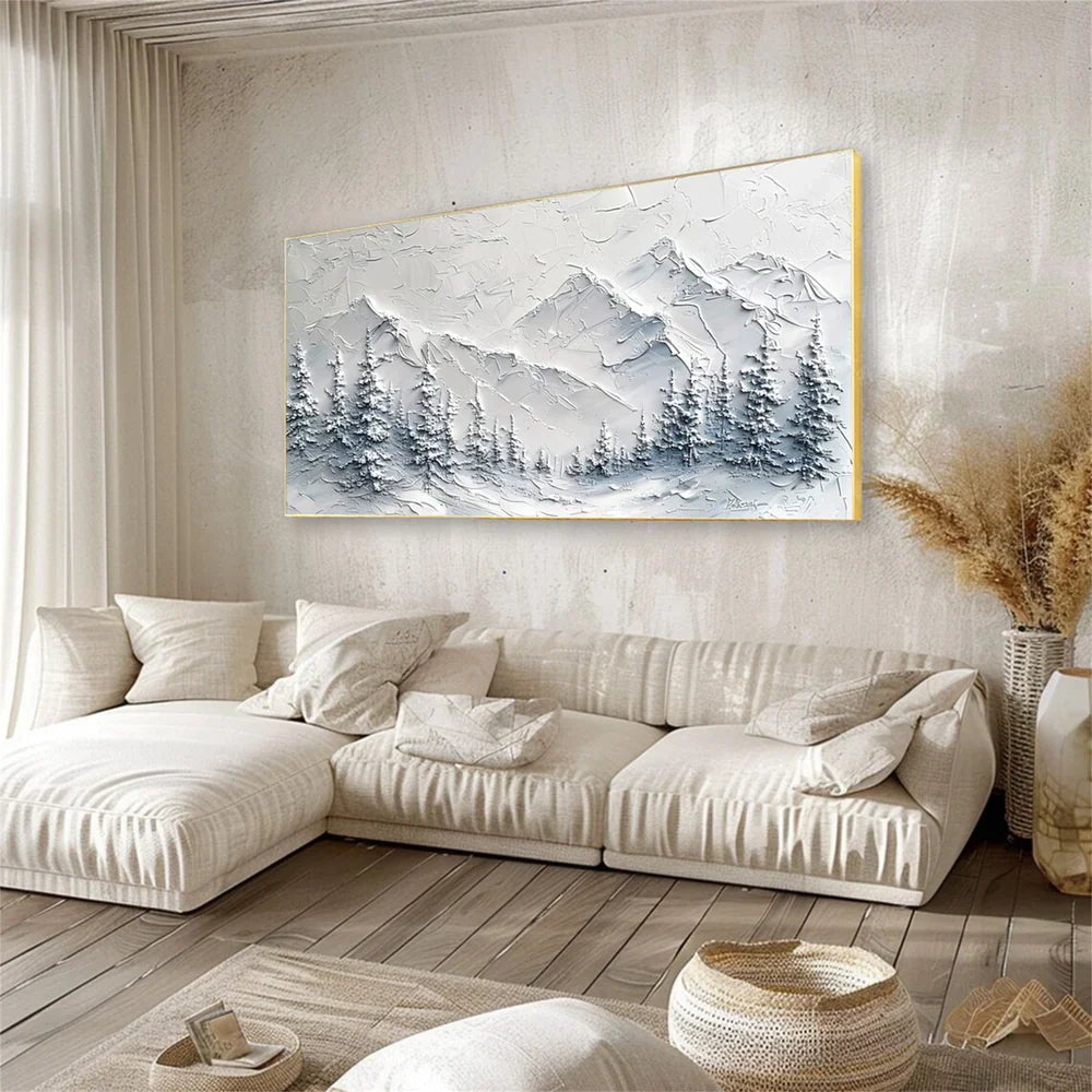 Abstract Mountain Textured Canvas Art #BT015