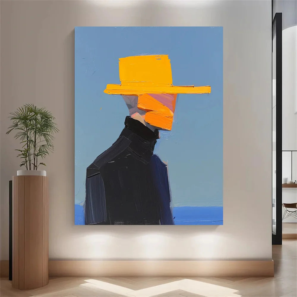 Colorful Abstract Portrait Textured Wall Art # LA009