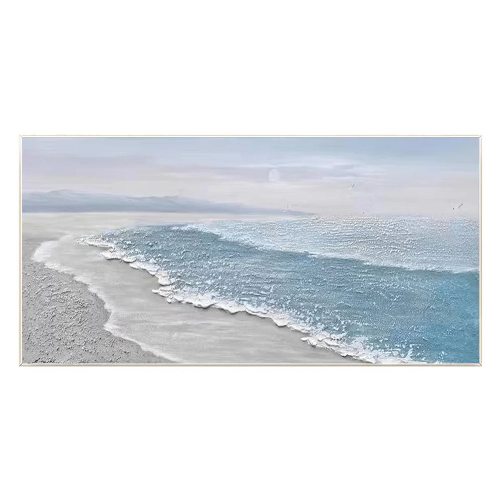 Abstract Ocean And Sky Textured Canvas Art # OC037