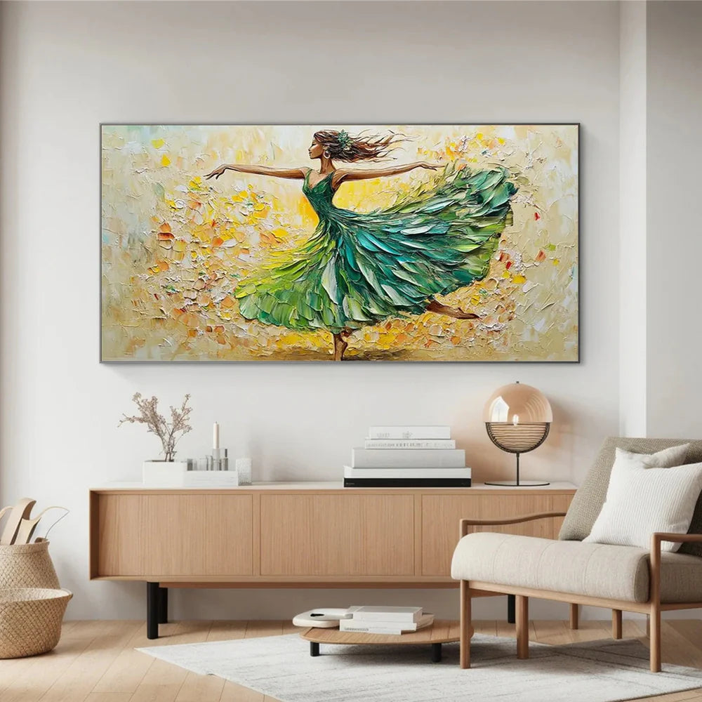 Colorful Abstract Portrait Textured Wall Art # LA021