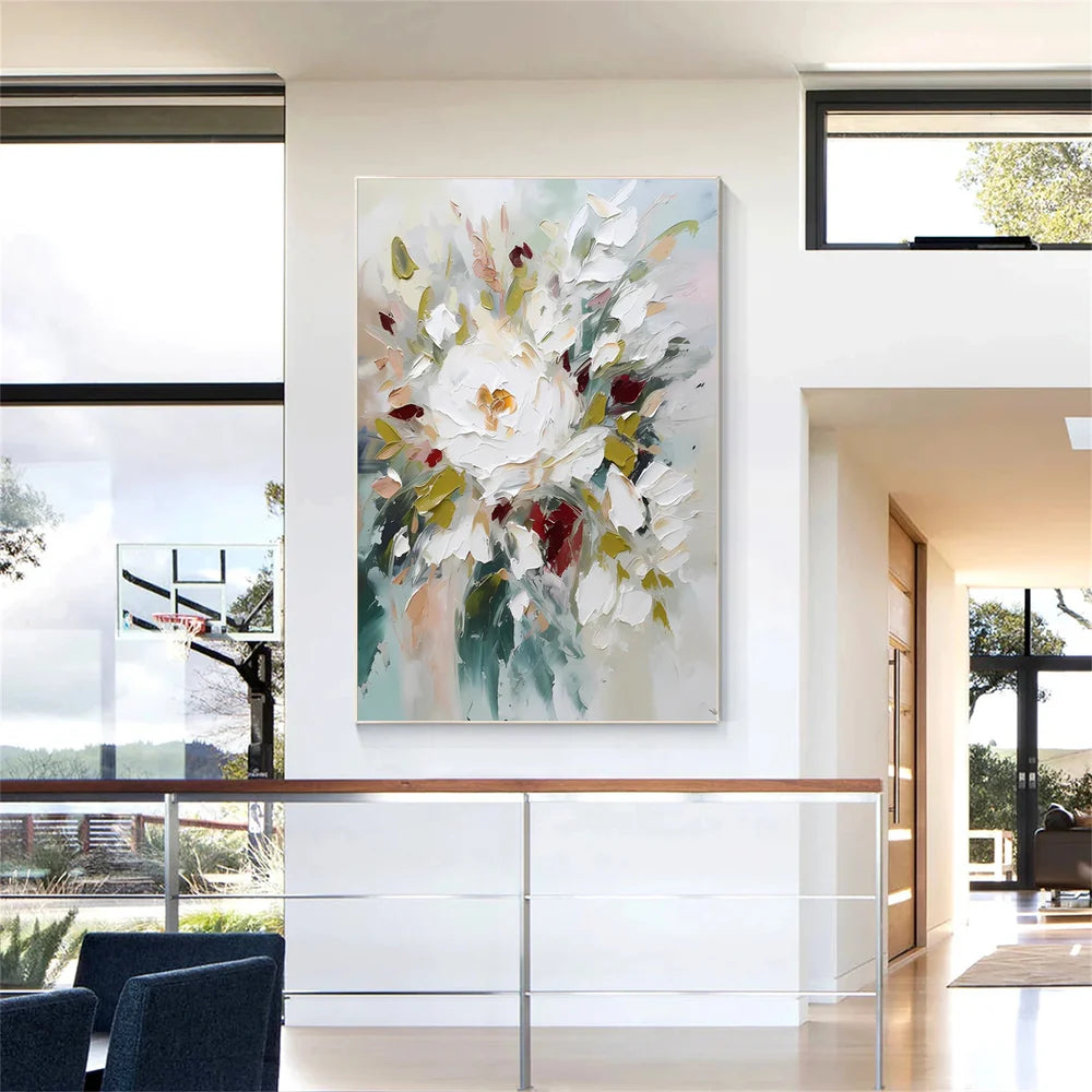 Colorful Abstract Flower And Tree Canvas Art #MF047