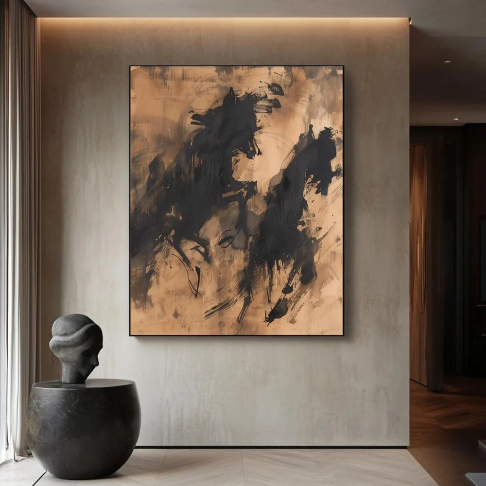 Abstract Animal Horse Canvas Art #DW049