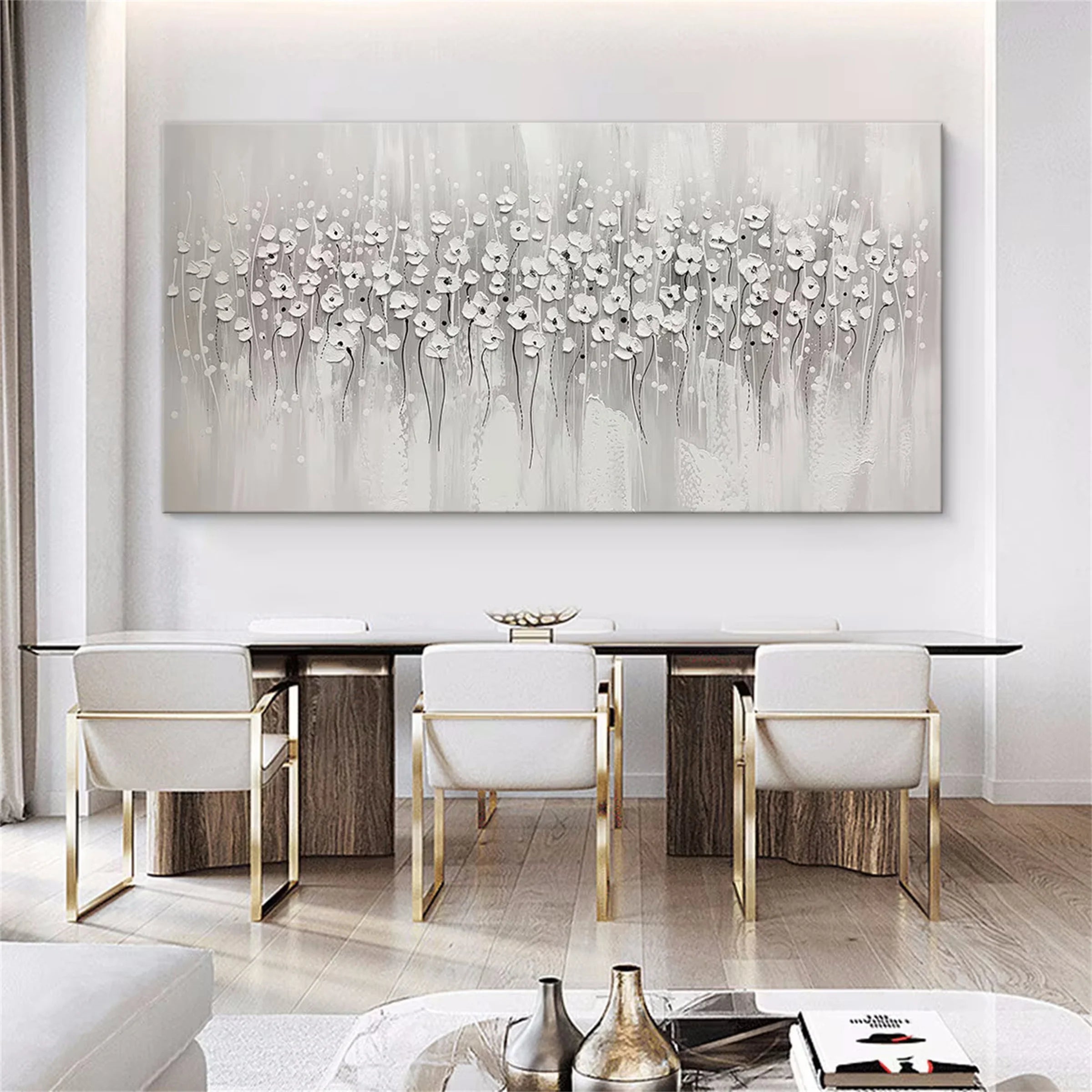 Minimalist Flower And Tree Canvas Art #MF073