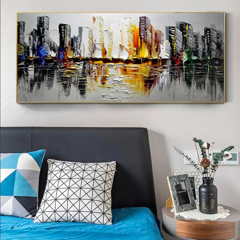 Abstract Urban Landscape Textured Painting #UL002