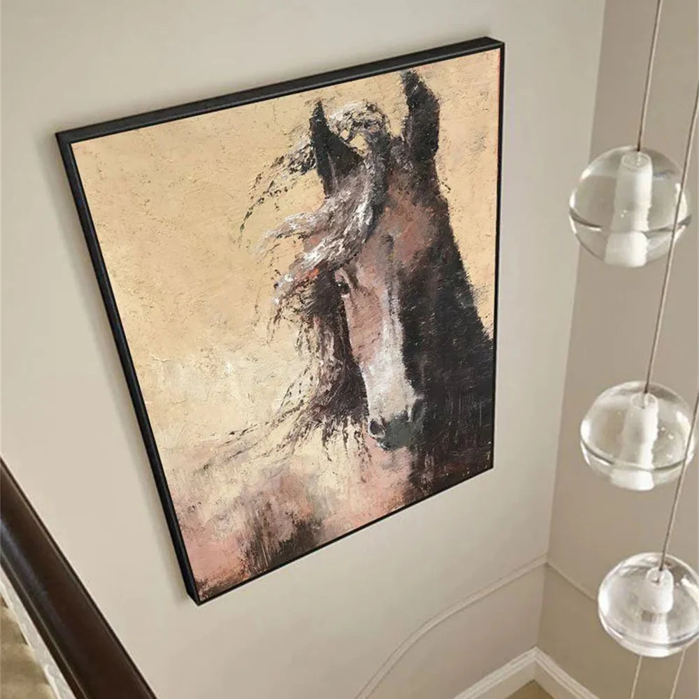 Abstract Animal Horse Canvas Art #DW053