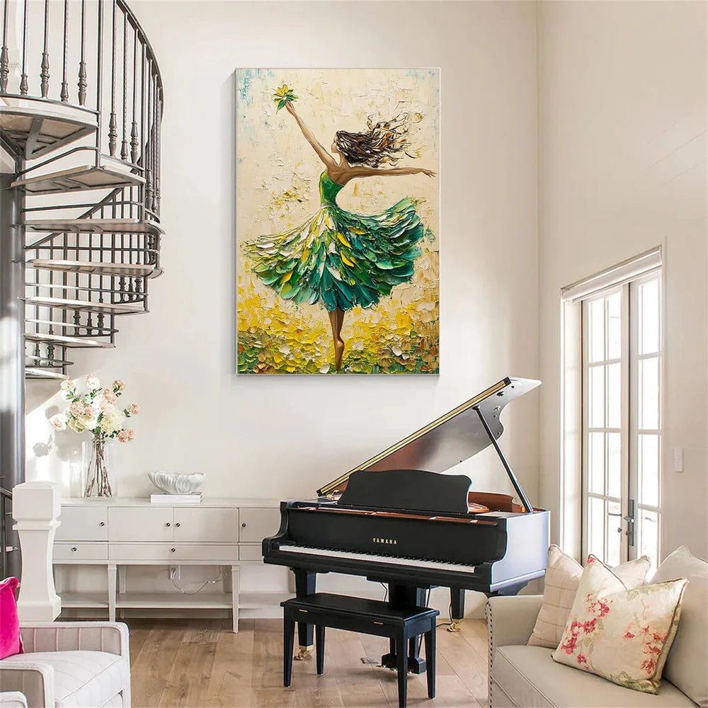 Colorful Abstract Portrait Textured Wall Art # LA020