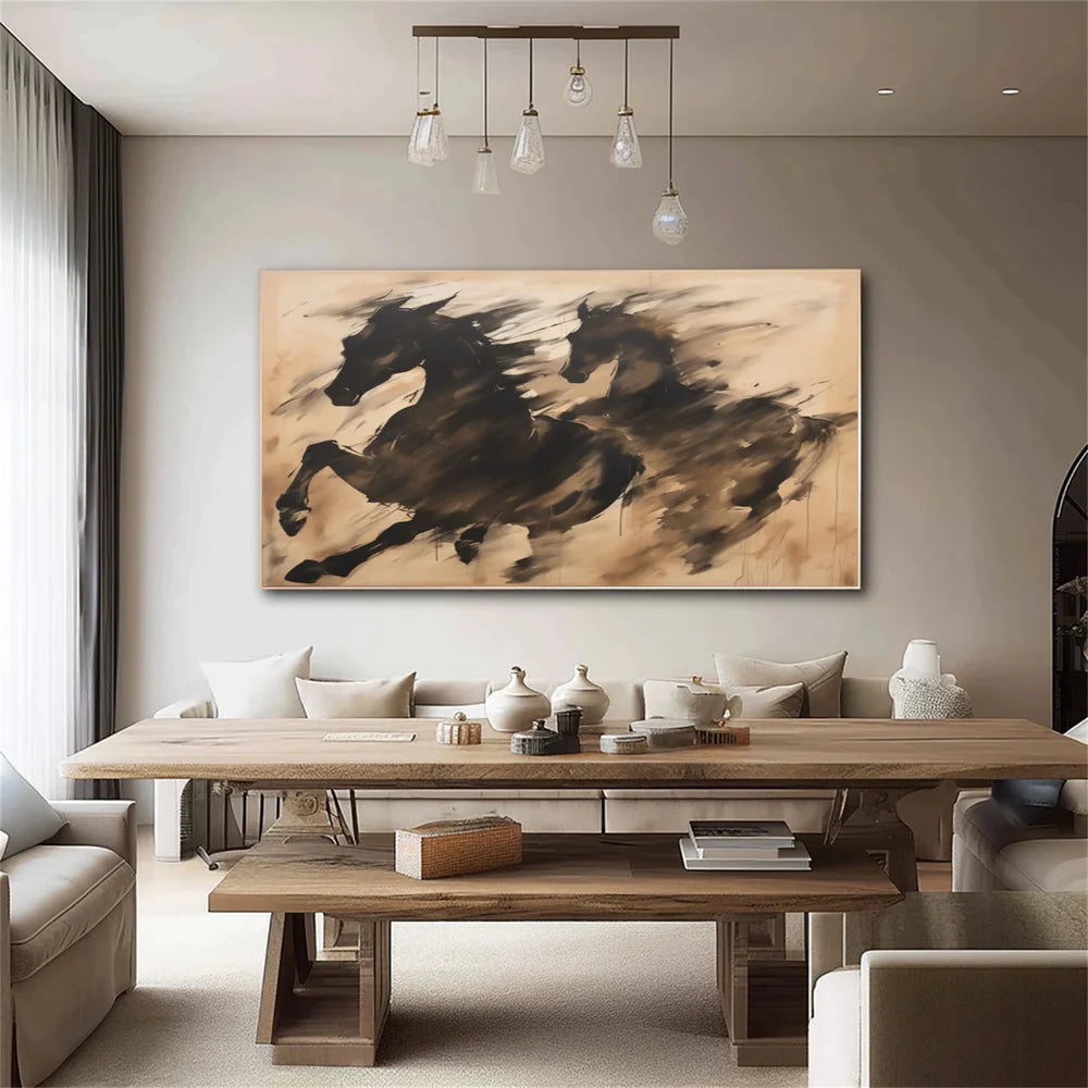 Abstract Animal Horse Canvas Art #DW052