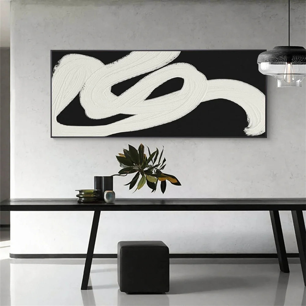 Black and White Minimalist Canvas Art #WZ051