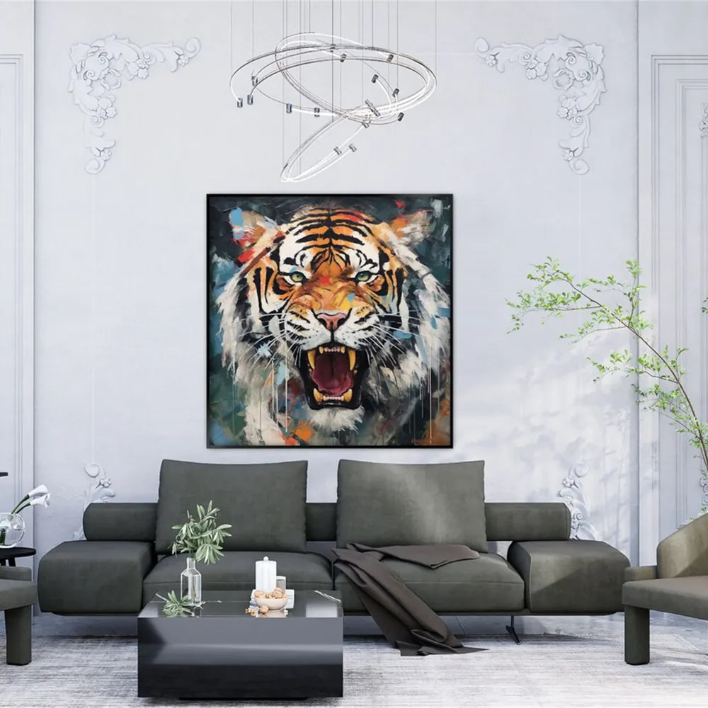 Colorful Abstract Animal Canvas Art #DW073