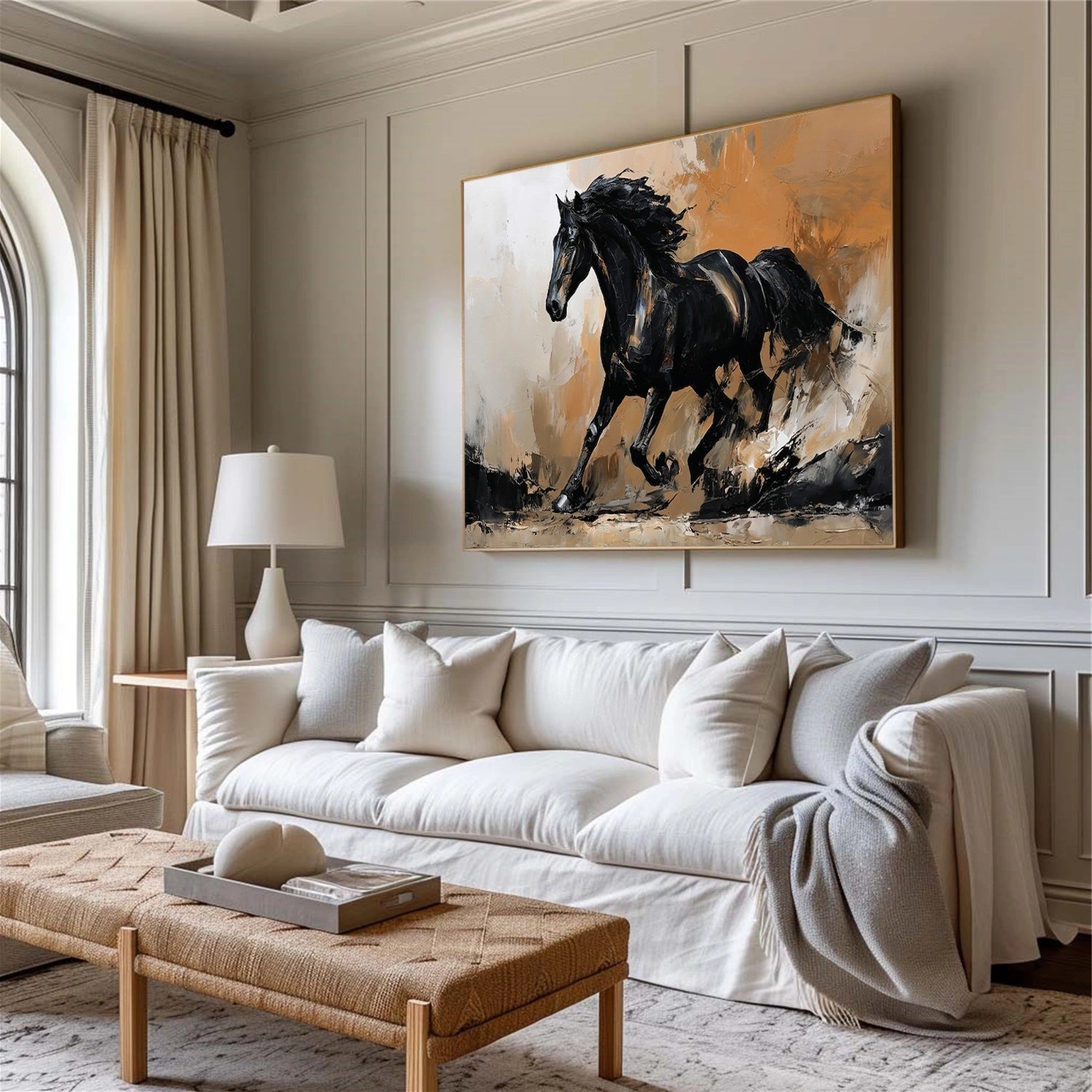 Abstract Animal Horse Canvas Art #DW136