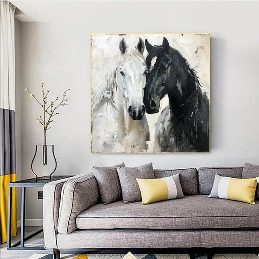 Abstract Animal Horse Canvas Art # DW054