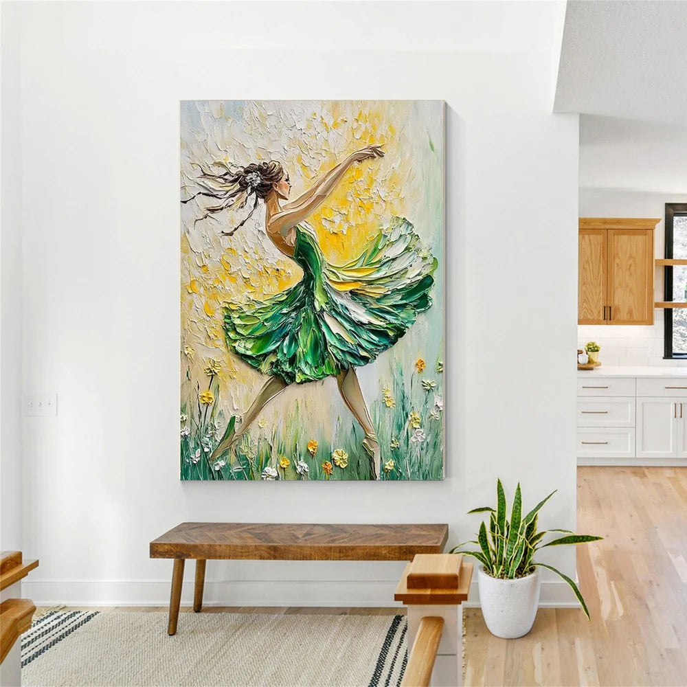 Colorful Abstract Portrait Textured Wall Art # LA019