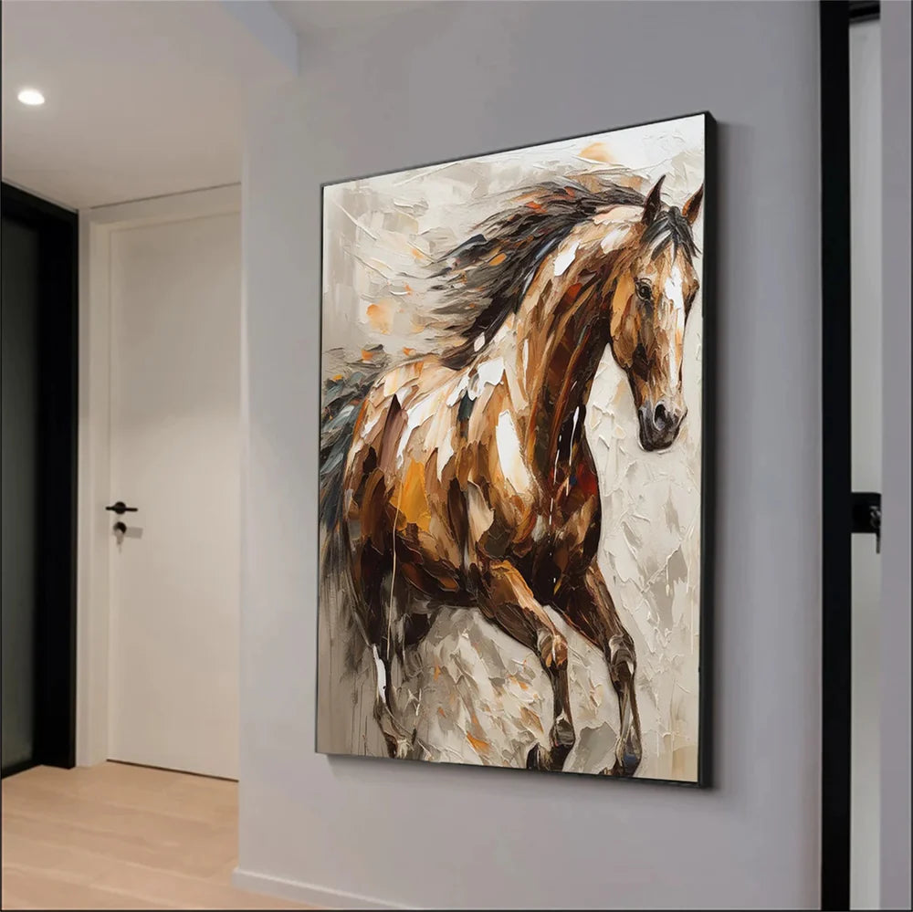 Abstract Animal Horse Canvas Art #DW014
