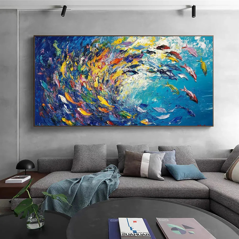 Colorful Abstract Animal Canvas Art #DW023