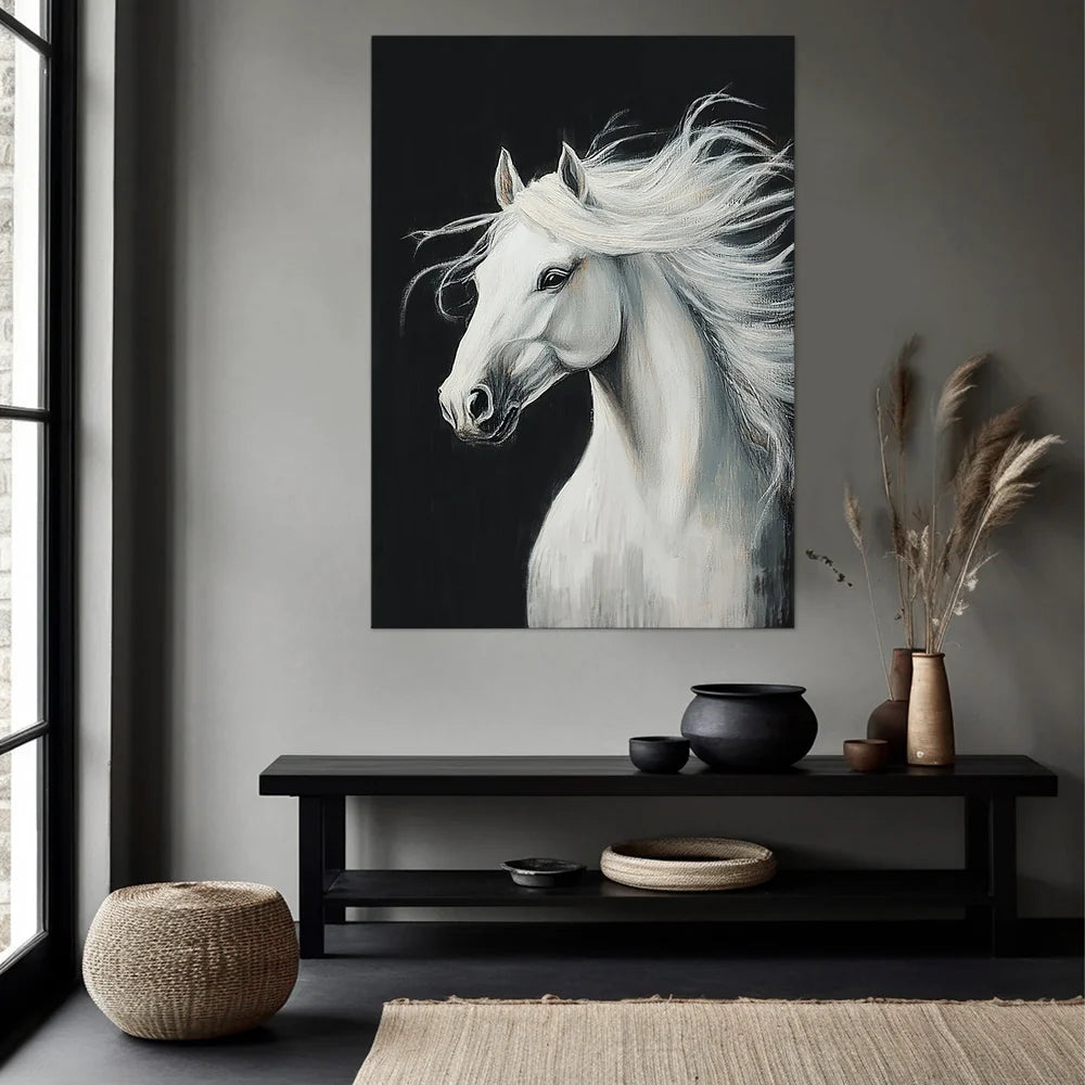 Abstract Animal Horse Canvas Art #DW071