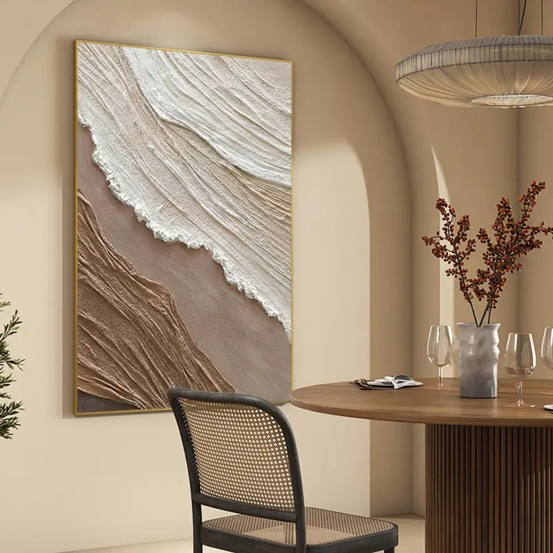 Minimalist Ocean And Sky Textured Canvas Art #OC025