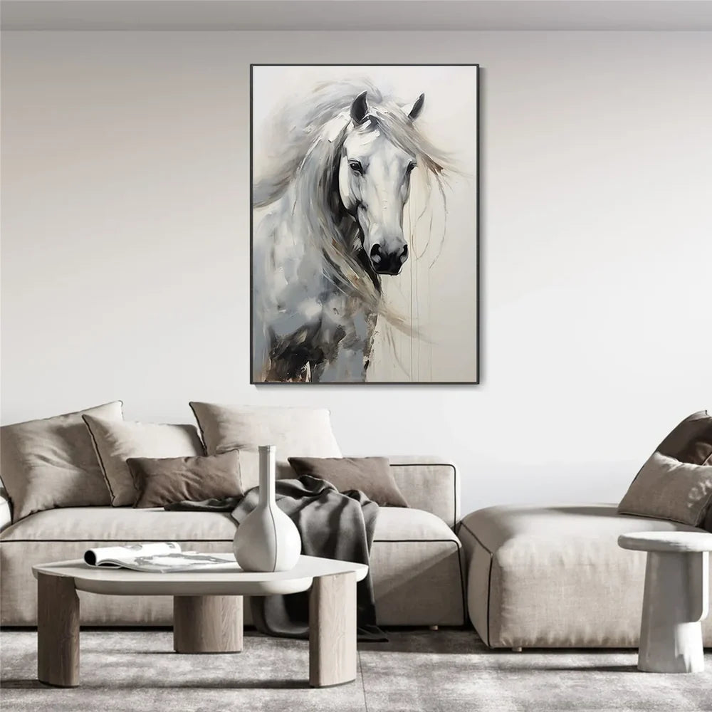 Abstract Animal Horse Canvas Art #DW021