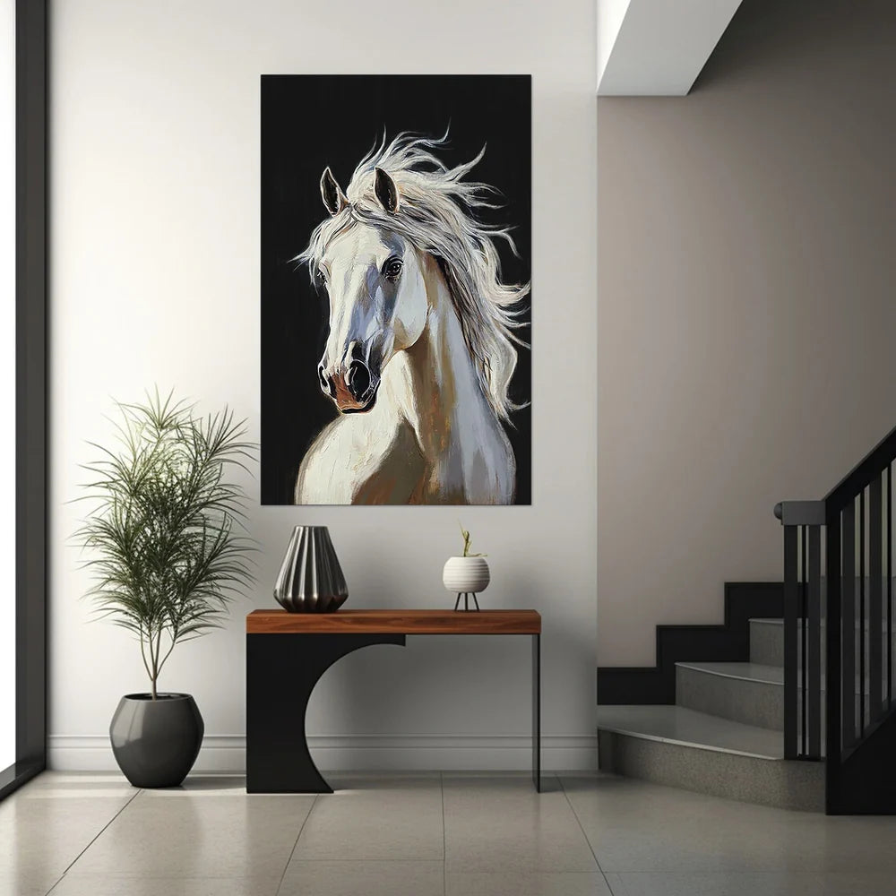 Abstract Animal Horse Canvas Art #DW070