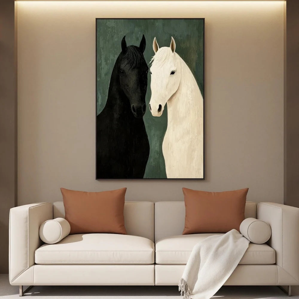 Abstract Animal Horse Canvas Art #DW026