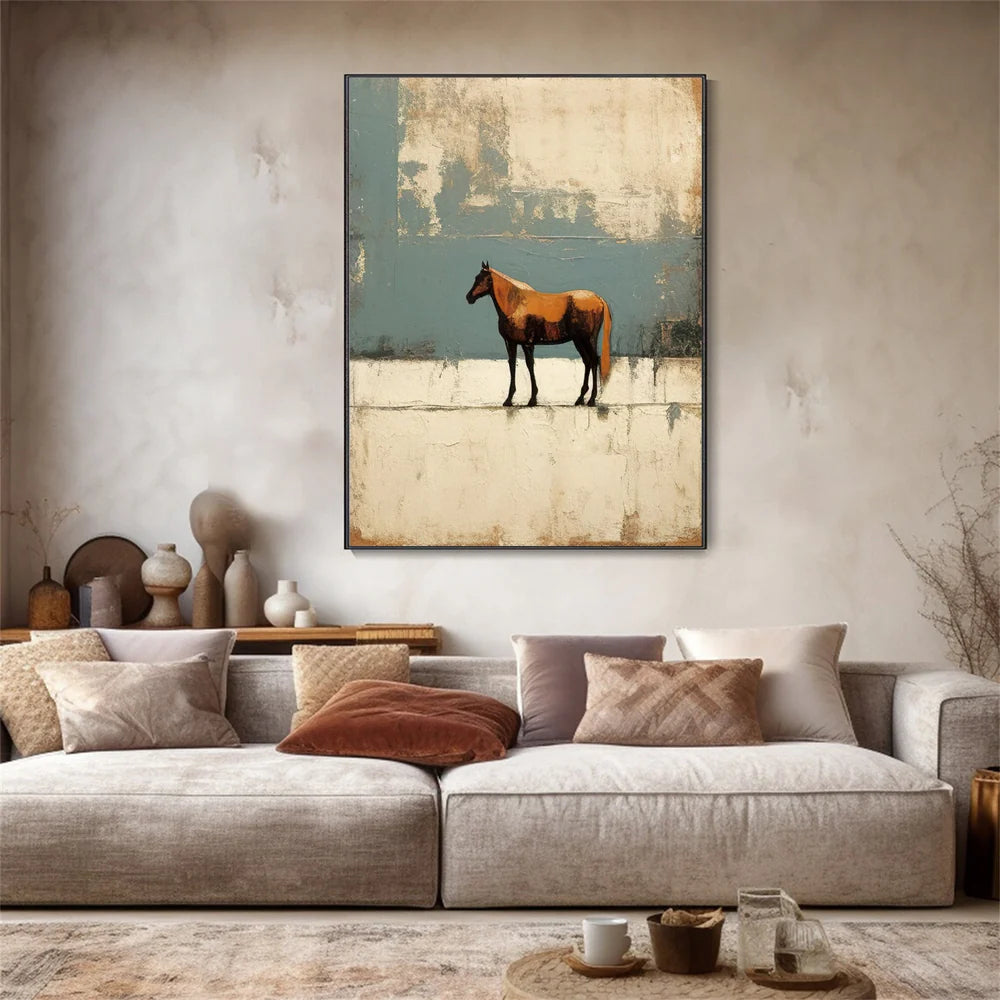 Abstract Animal Horse Canvas Art #DW030