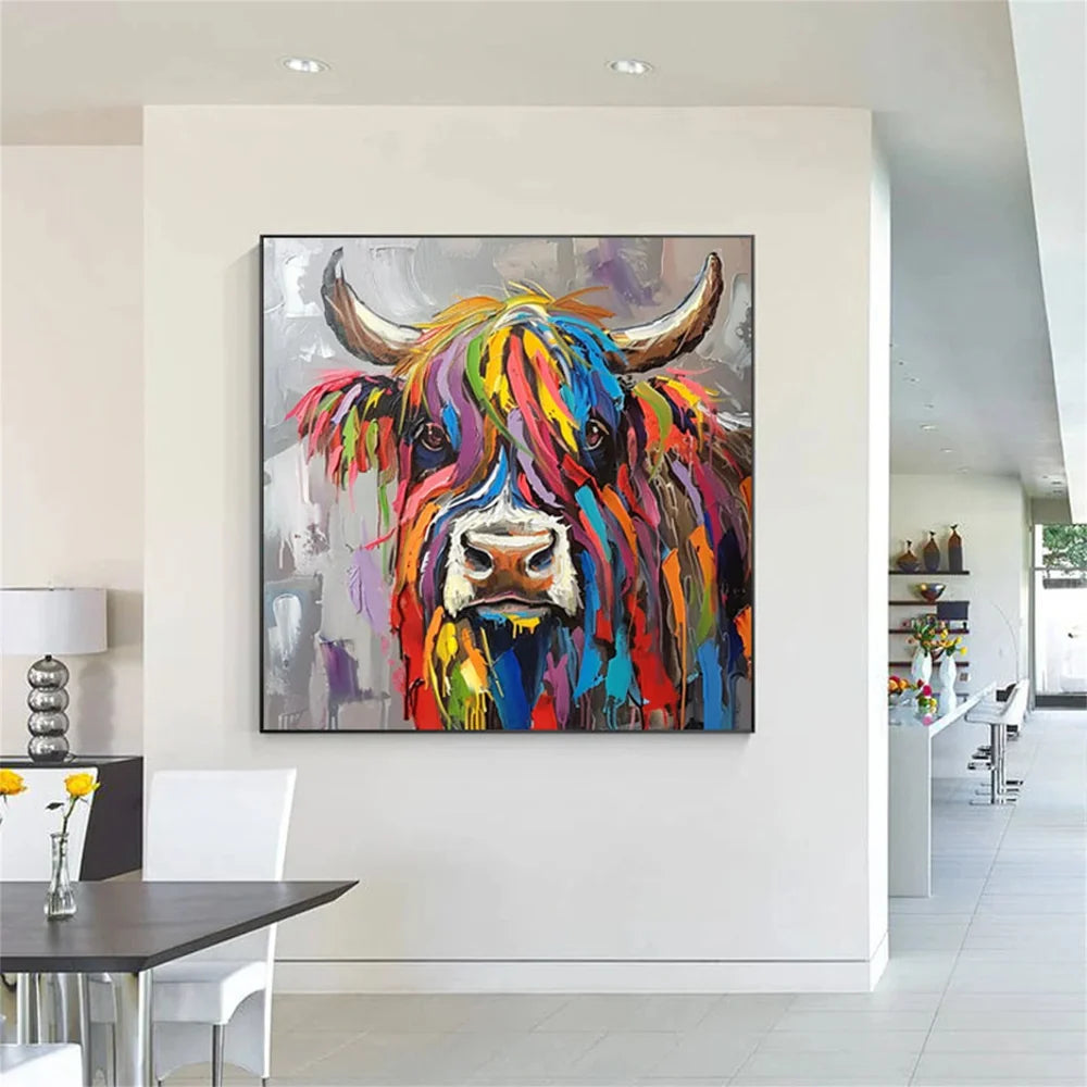 Colorful Abstract Animal Canvas Art #DW036