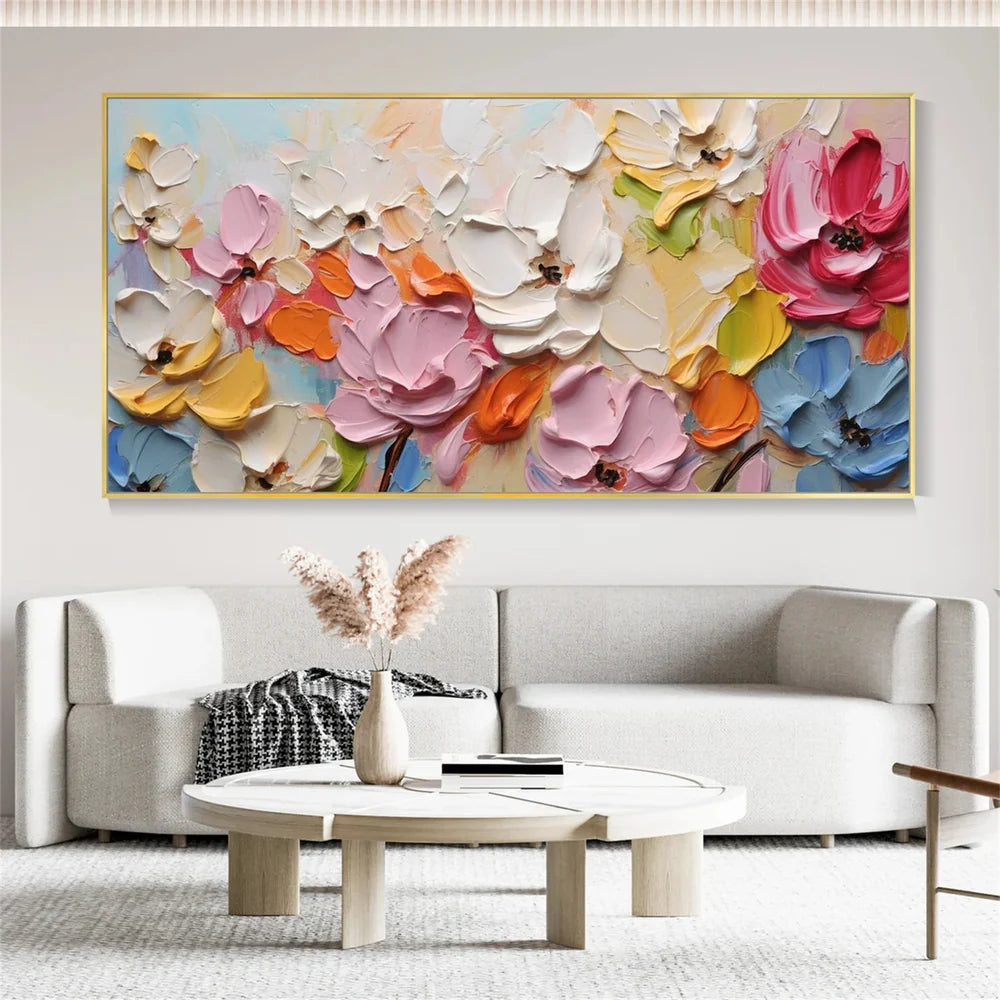 Abstract Flower And Tree Textured Canvas Art #MF030