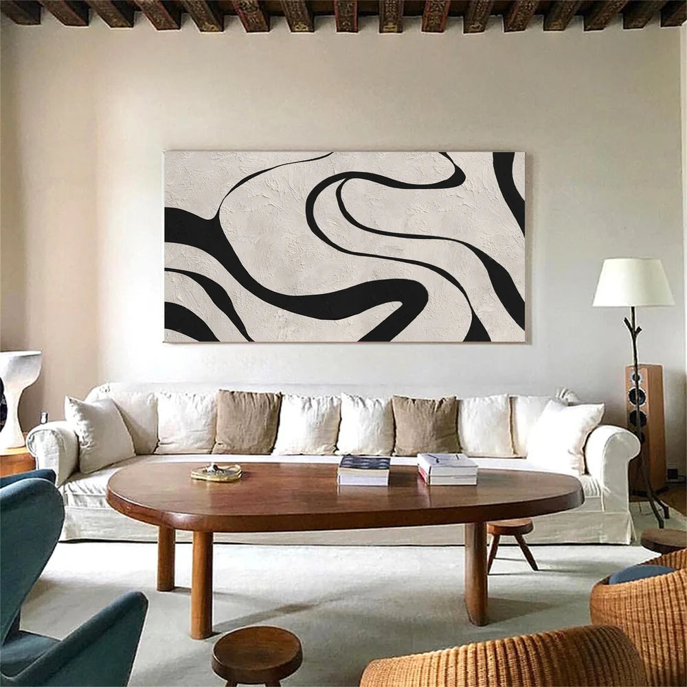 Beige & Black Wabi Sabi Wall Art #VS003