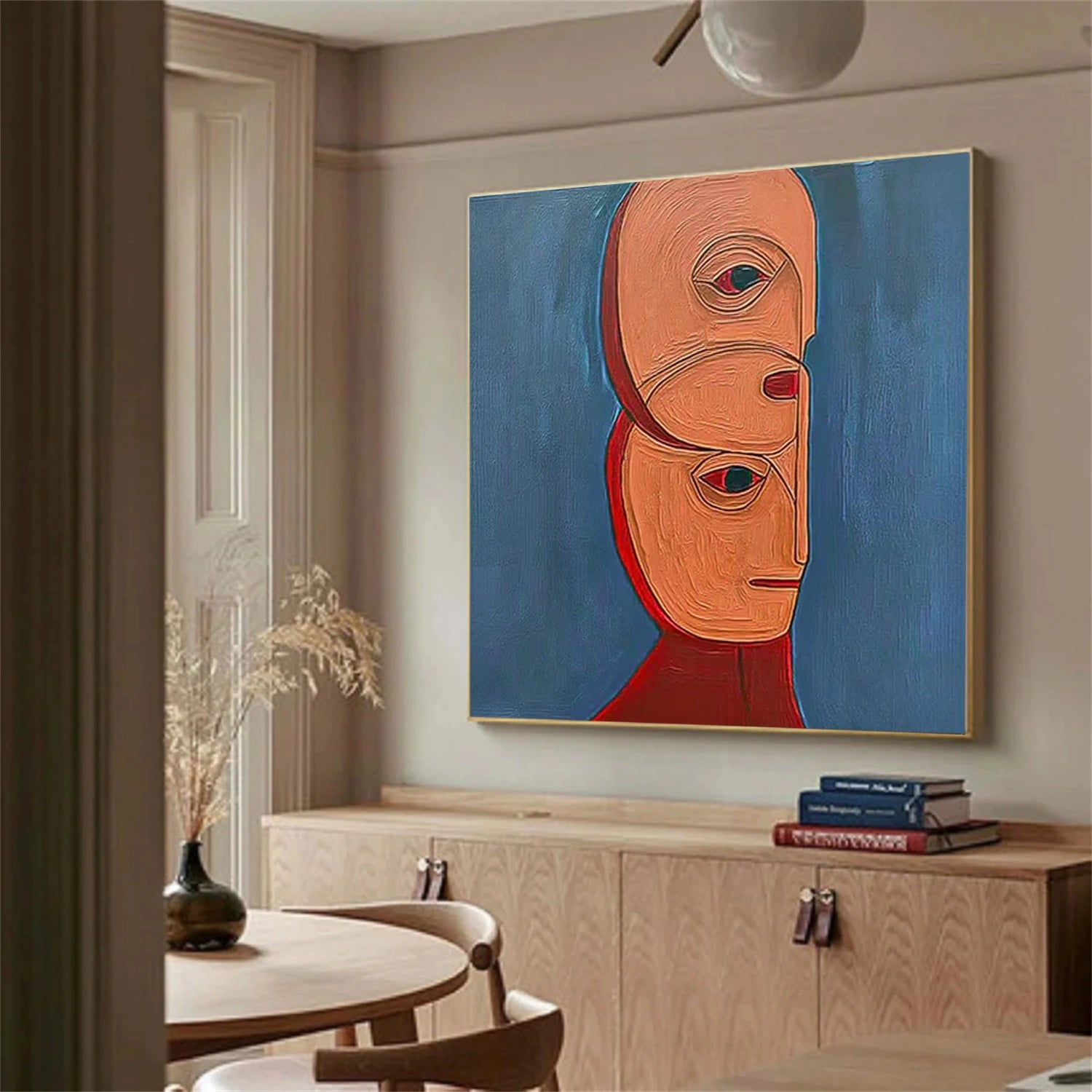 Abstract PortraitΒ Textured Wall Art # LA055