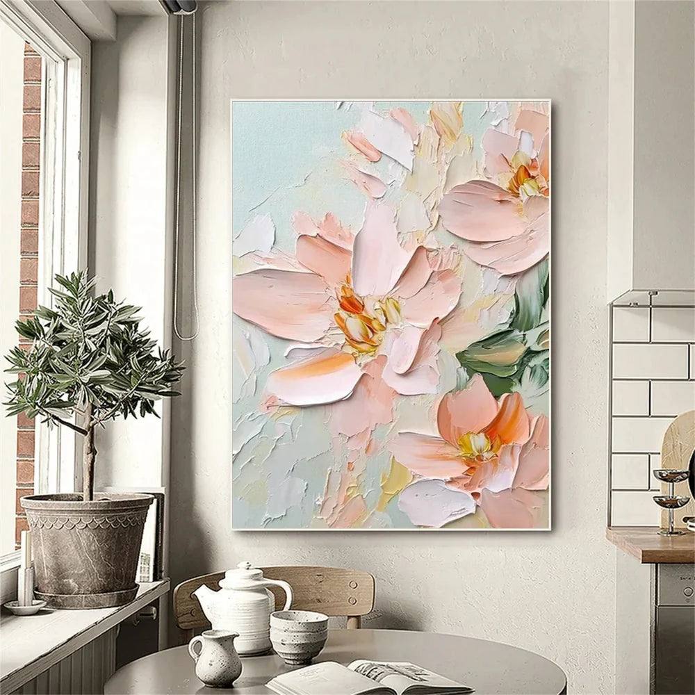 Abstract Flower And Tree Textured Canvas Art #MF061
